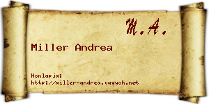 Miller Andrea névjegykártya