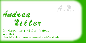 andrea miller business card